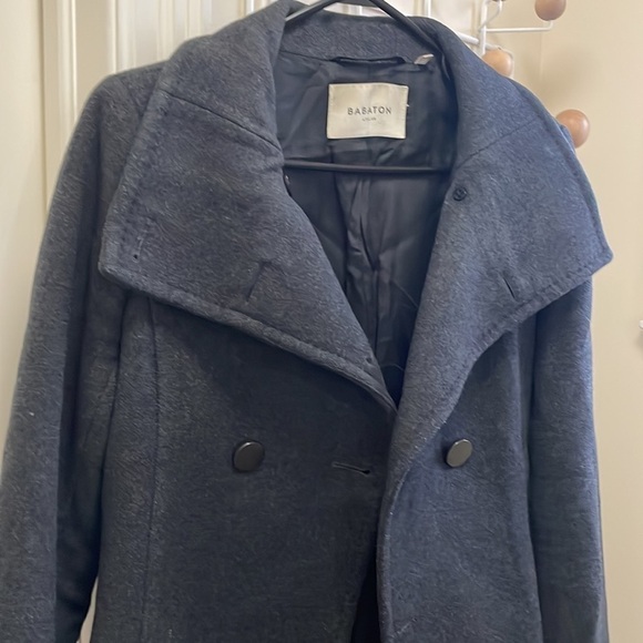 Aritzia Babaton - Wool Pea Coat Jacket - Dark Charcoal - medium - Picture 2 of 16